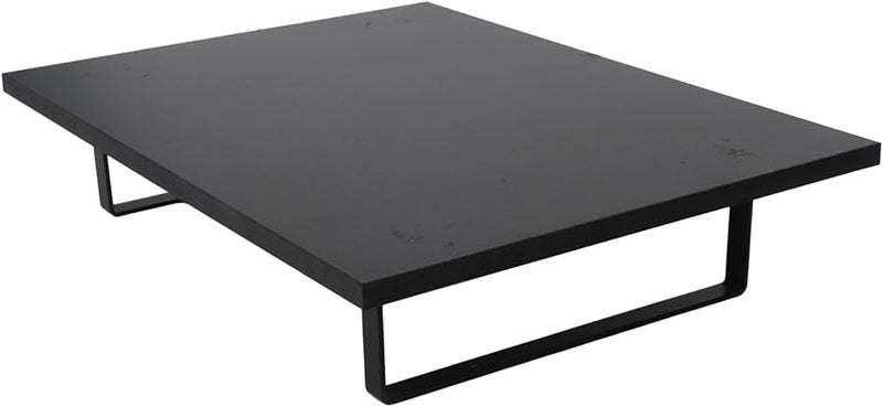 Black Microwave Oven Rack Metal Wood Stand with Non Slip Feet 40x30cm - Image 5